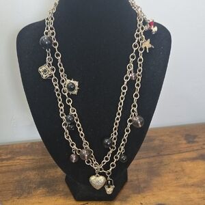 Wine Lover Silver And Black Charm Necklace (🛍 6/$36)